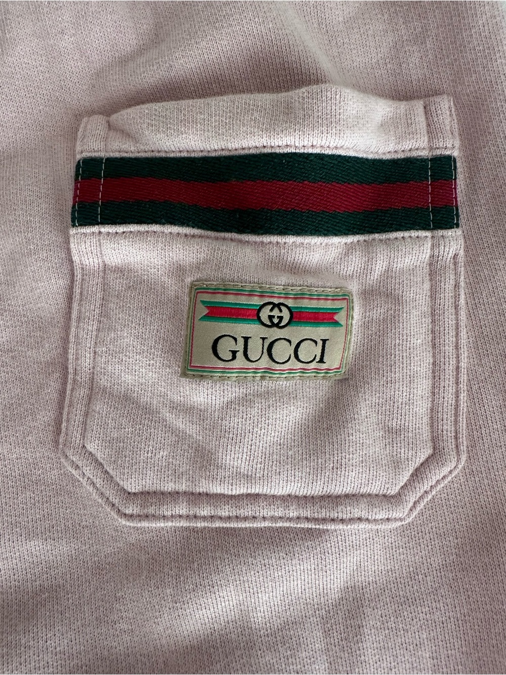 Gucci Pink straighten Sweatpants with front seem for girls. Size 10.